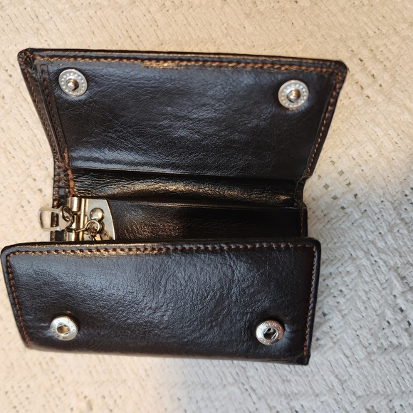 Vintage Bally Brown Leather Wallet/Key Holder - Picture 3 of 8
